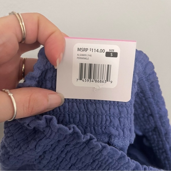 THREE DOTS Double Gauze Short in Periwinkle Blue Size Small NWT - Picture 4 of 8